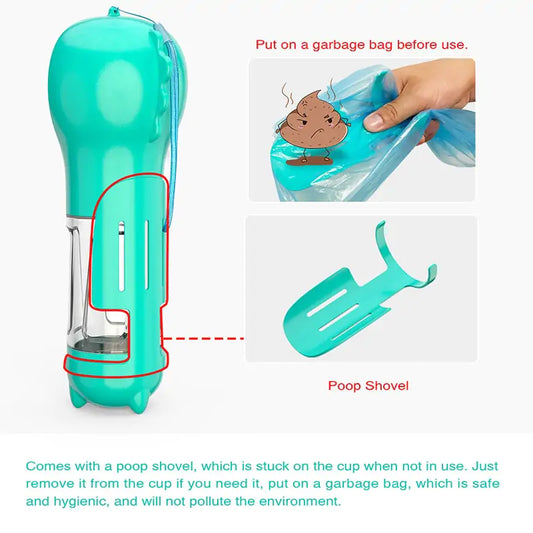 Travel Pet Drinker & Poop Dispenser | Convenient & Hygienic